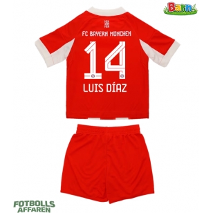 Bayern Munich Luis Diaz #14 Hemmaställ Barn 2025-26 Kortärmad (+ Korta byxor)